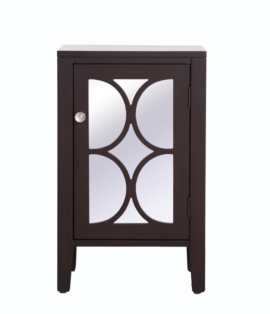 18 inch mirrored cabinet in Dark Walnut