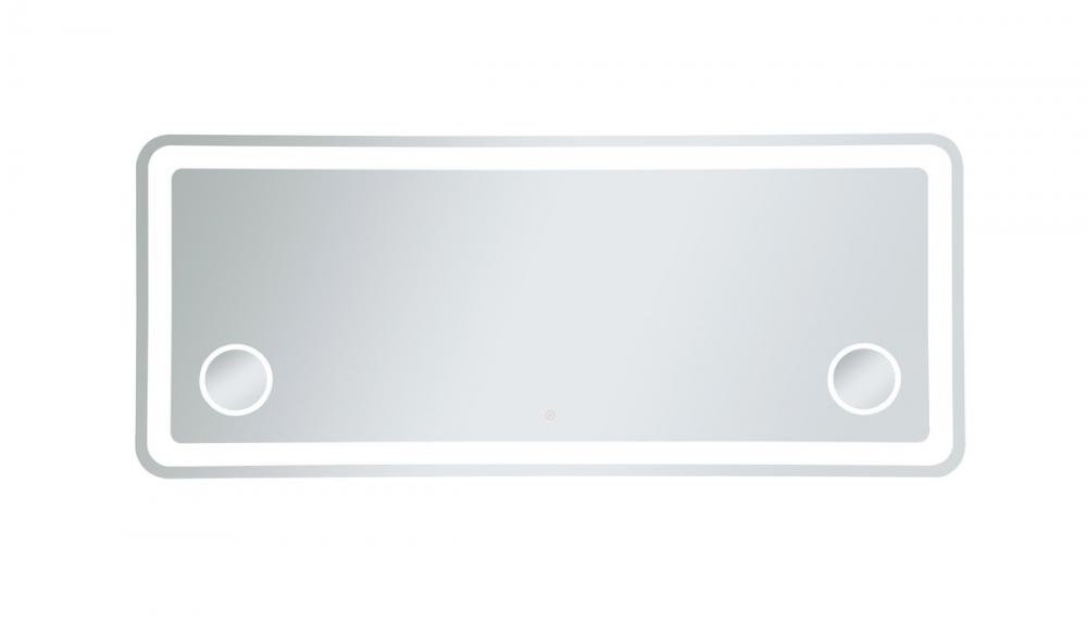 Lux 30inx72in Hardwired LED Mirror with Magnifier and Color Changing Temperature