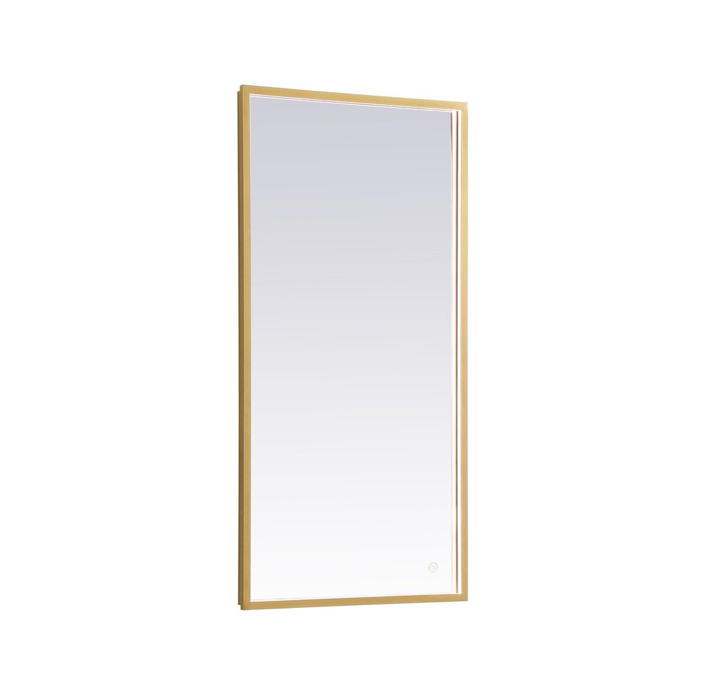 Pier 20x30 Inch LED Mirror with Adjustable Color Temperature 3000k/4200k/6400k in Brass
