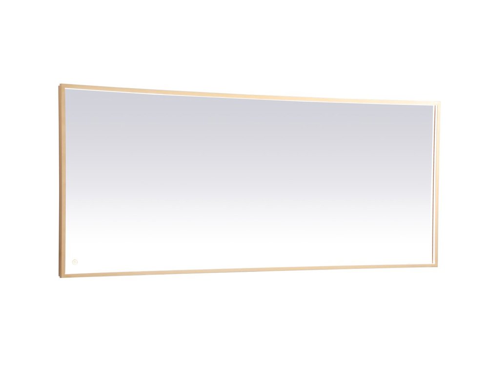 Pier 30x72 Inch LED Mirror with Adjustable Color Temperature 3000k/4200k/6400k in Brass