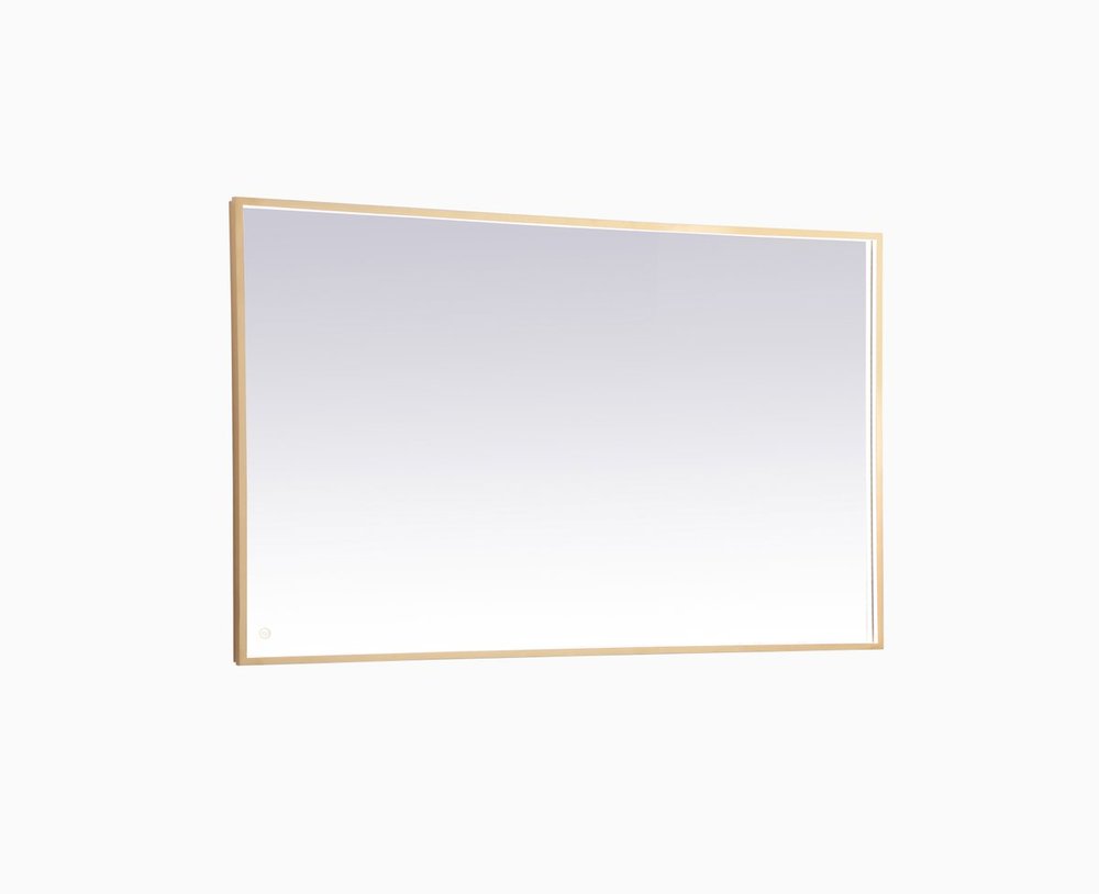 Pier 36x60 Inch LED Mirror with Adjustable Color Temperature 3000k/4200k/6400k in Brass