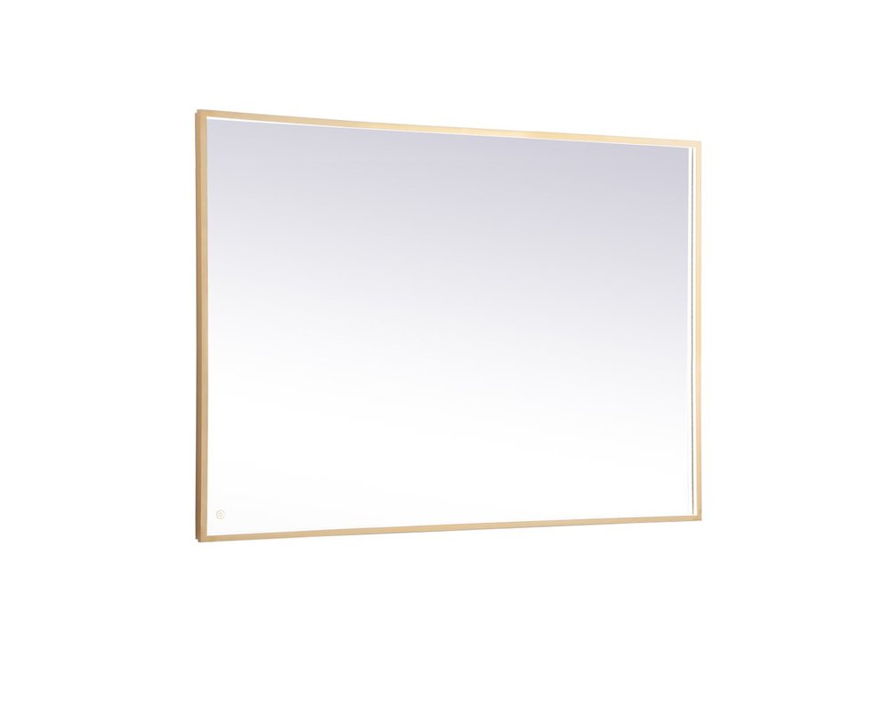 Pier 42x60 Inch LED Mirror with Adjustable Color Temperature 3000k/4200k/6400k in Brass