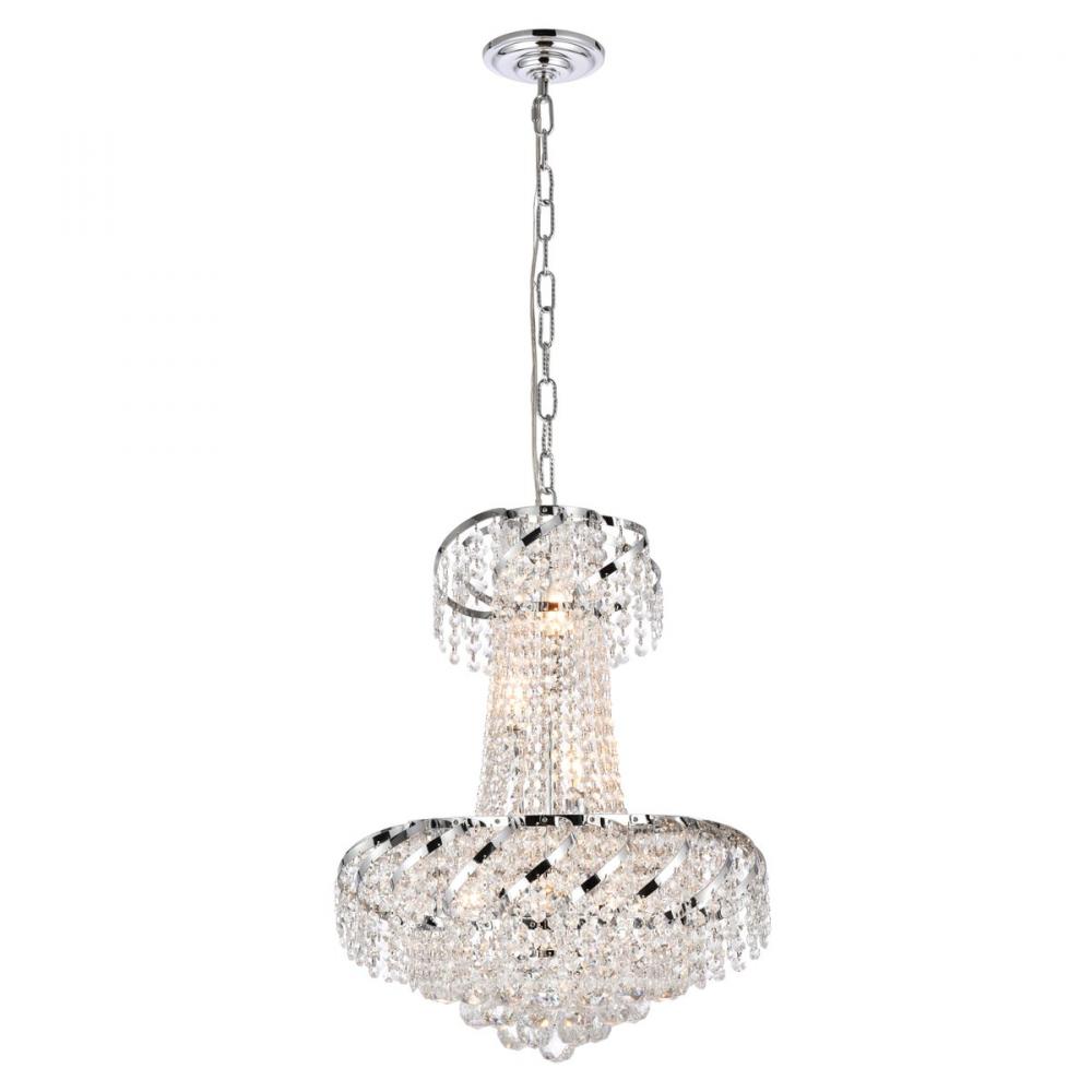 Belenus 6 Light Chrome Pendant Clear Royal Cut Crystal