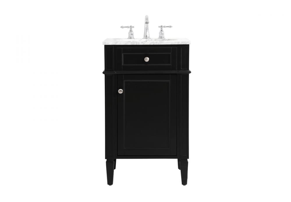 21 Inch Single Bathroom Vanity in Black