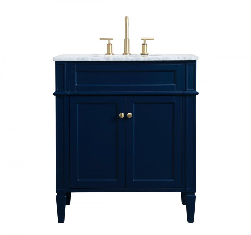 30 Inch Single Bathroom Vanity in Blue