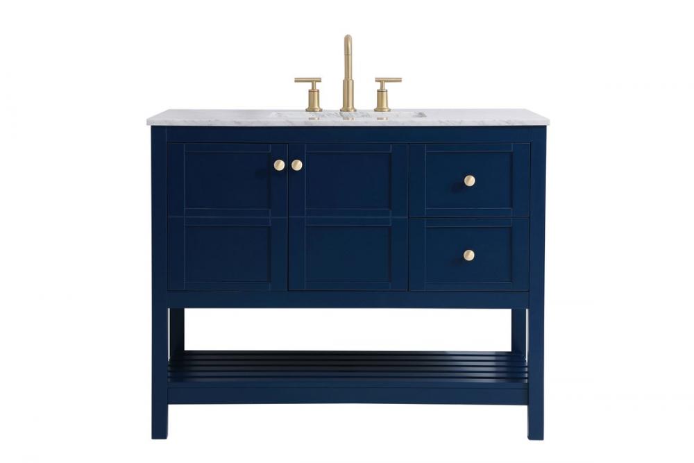 42 Inch Single Bathroom Vanity in Blue