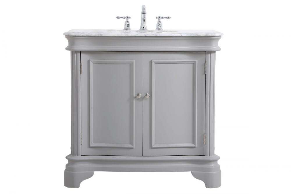36 Inch Single Bathroom Vanity Set in Grey