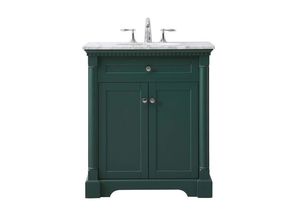 30 Inch Single Bathroom Vanity Set in Green