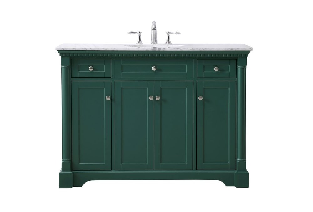48 Inch Single Bathroom Vanity Set in Green