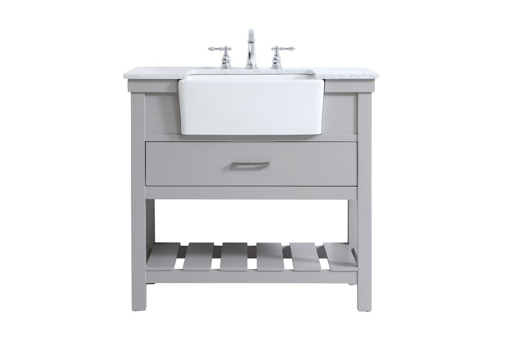 36 Inch Single Bathroom Vanity in Grey