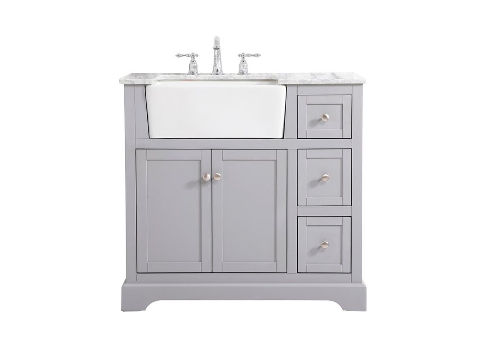 36 Inch Single Bathroom Vanity in Grey