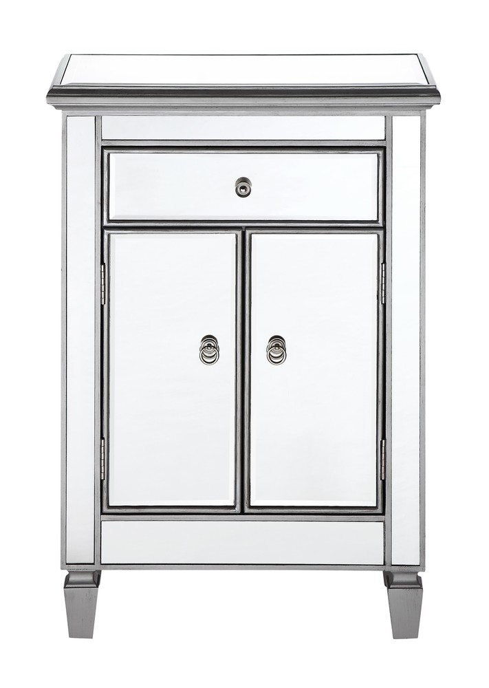 1 Drawer 2 Door Cabinet 24 in. x 12 in. x 36 in. in silver paint