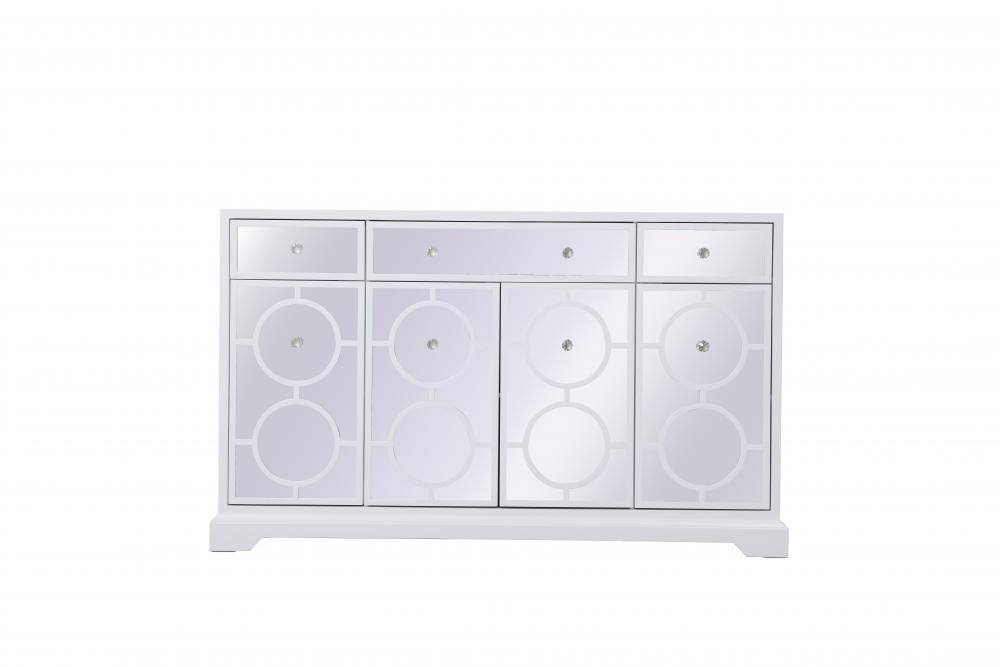 60 In Mirrored Credenza In White Mf81001wh South Dade Lighting