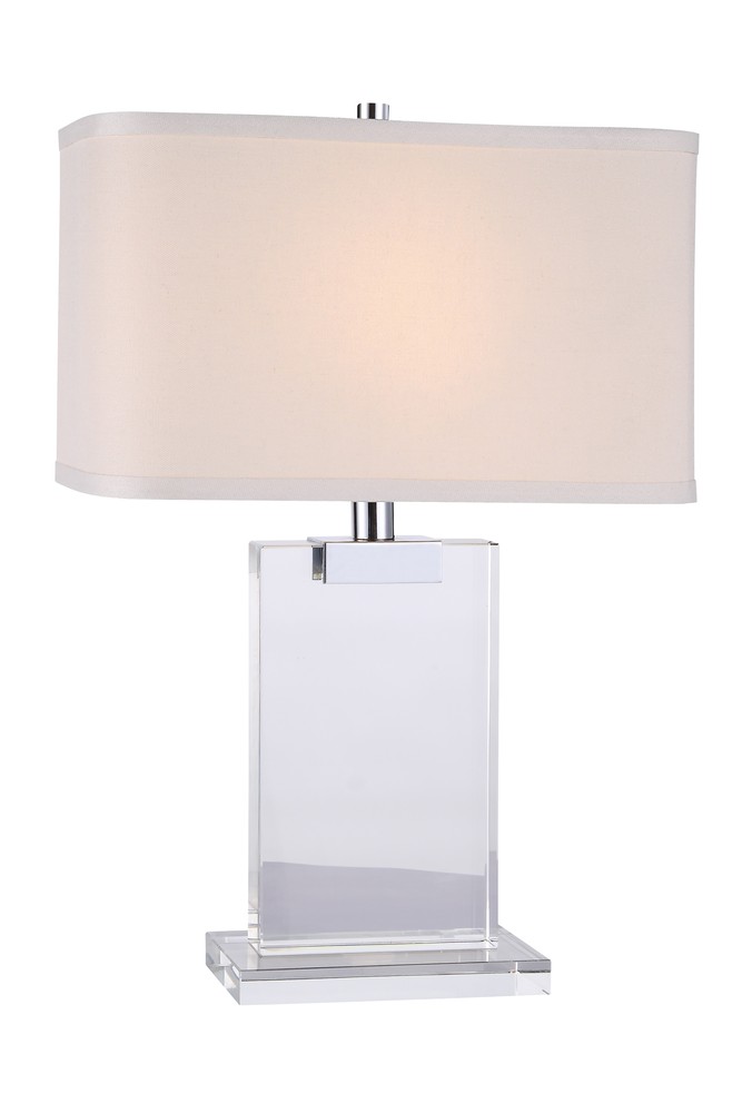 Regina Collection 1-Light Chrome Crystal Table Lamp