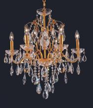 Elegant 2016D24G/RC - St. Francis 6 Light Gold Chandelier Clear Royal Cut Crystal