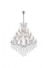 Elegant 2800G46C/RC - Maria Theresa 49 Light Chrome Chandelier Clear Royal Cut Crystal