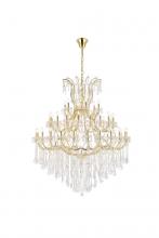 Elegant 2800G60G/RC - Maria Theresa 49 Light Gold Chandelier Clear Royal Cut Crystal