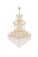 Elegant 2800G96G/RC - Maria Theresa 84 Light Gold Chandelier Clear Royal Cut Crystal