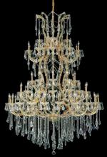 Elegant 2801G54G/RC - Maria Theresa 61 Light Gold Chandelier Clear Royal Cut Crystal