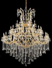 Elegant 2801G60G/RC - Maria Theresa 49 Light Gold Chandelier Clear Royal Cut Crystal