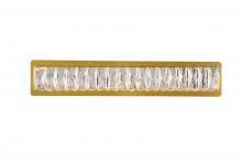 Elegant 3502W24G - Monroe Integrated LED chip light gold Wall Sconce Clear Royal Cut Crystal