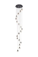 Elegant 3505G15BK - Eren 18 lights Black pendant