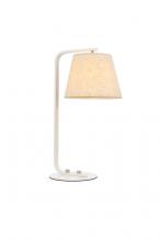 Elegant LD2367WH - Tomlinson 1 Light White Table Lamp