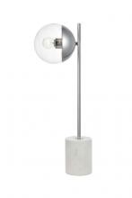 Elegant LD6107C - Eclipse 1 Light Chrome Table Lamp with Clear Glass