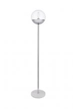 Elegant LD6149C - Eclipse 1 Light Chrome Floor Lamp with Clear Glass