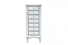 Elegant MF6-1047S - Lingerie Chest 7 Drawers 20in. Wx15in. Dx48in. H in Antique Silver Paint