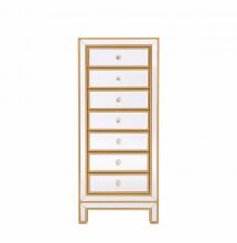 Elegant MF72047G - Lingerie Chest 7 Drawers 18in. Wx15in. Dx42in. H in Gold