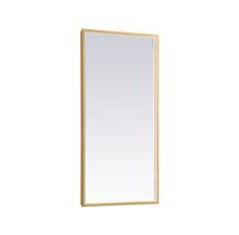 Elegant MRE62030BR - Pier 20x30 Inch LED Mirror with Adjustable Color Temperature 3000k/4200k/6400k in Brass