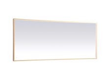 Elegant MRE63072BR - Pier 30x72 Inch LED Mirror with Adjustable Color Temperature 3000k/4200k/6400k in Brass