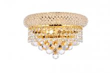 Elegant V1802W12G/RC - Primo 2 Light Gold Wall Sconce Clear Royal Cut Crystal