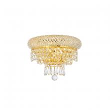 Elegant V1803W12G/RC - Primo 2 Light Gold Wall Sconce Clear Royal Cut Crystal