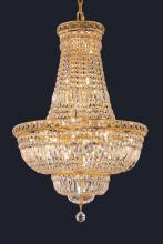 Elegant V2528D22G/RC - Tranquil 22 Light Gold Chandelier Clear Royal Cut Crystal