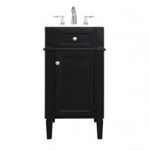Elegant VF12518BK - 18 Inch Single Bathroom Vanity in Black