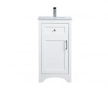 Elegant VF17018WH - 18 Inch Single Bathroom Vanity in White