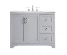 Elegant VF17042GR - 42 Inch Single Bathroom Vanity in Grey