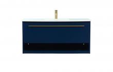 Elegant VF43540MBL - 40 Inch Single Bathroom Vanity in Blue