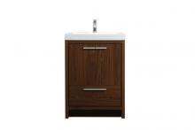 Elegant VF46024MWT - 24 Inch Single Bathroom Vanity in Walnut