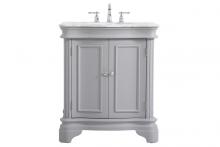 Elegant VF52030GR - 30 Inch Single Bathroom Vanity Set in Grey