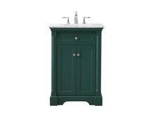 Elegant VF53024GN - 24 Inch Single Bathroom Vanity Set in Green