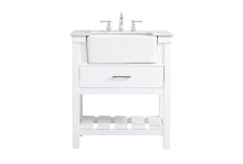 Elegant VF60130WH - 30 Inch Single Bathroom Vanity in White