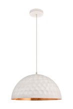 Elegant LDPD3018 - Clio Collection Pendant D15.7 H8.5 Lt:1 Outside frosted white and Inside Gold Leaf Fi