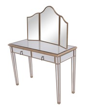 Elegant MF6-2003G - Vanity Table 42 in. x 18 in. x 31 in. and Mirror 39 in. x 24 in.
