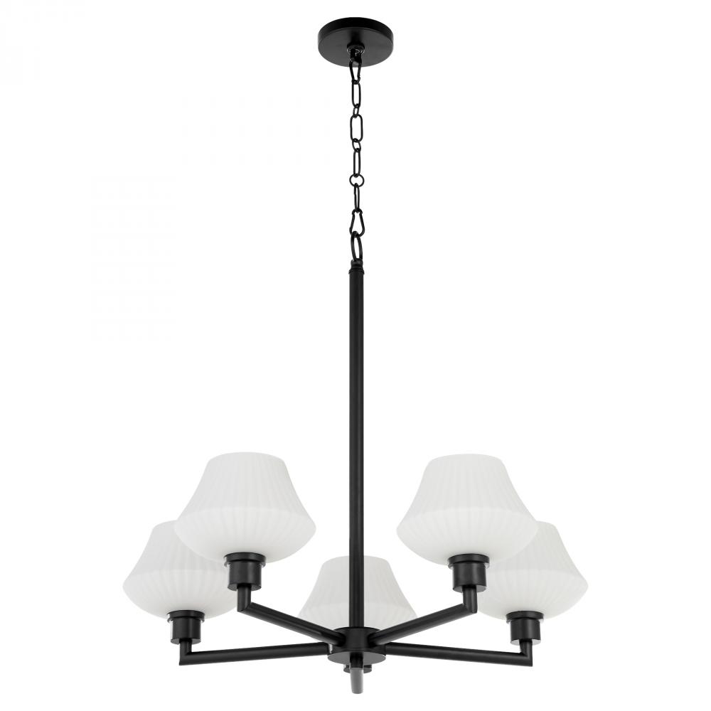 Cassini 5 Light Chandelier, Matte Black