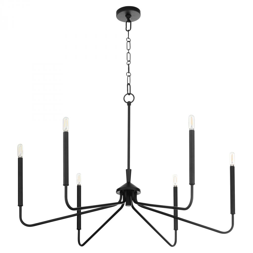 Providence 6 Light Chandelier, Matte Black