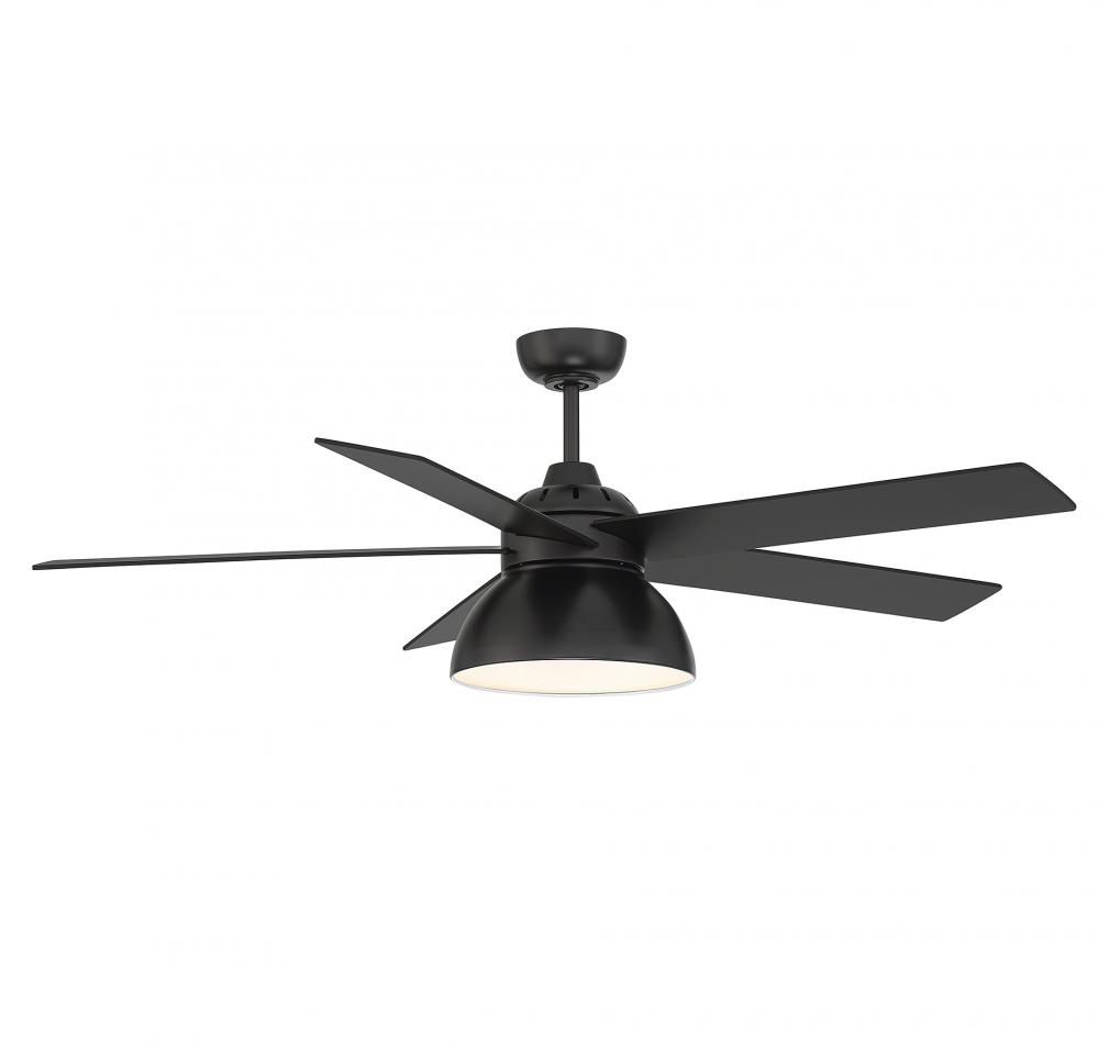 52" LED Ceiling Fan in Matte Black