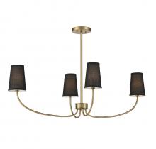 Savoy House Meridian M100104NB - 4-Light Chandelier in Natural Brass